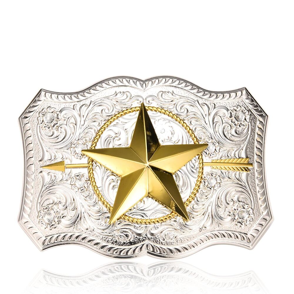 9803 Belt Buckle , Vintage Bull Cowboy Belt Buckles, Western Star Belt